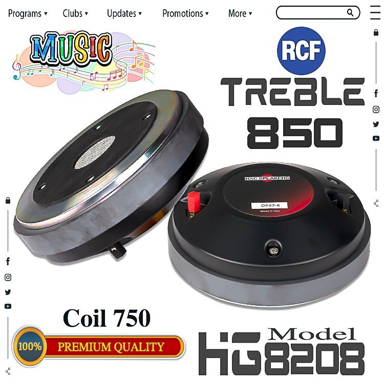 LOA TREBLE RCF 850 COIL 750 HG8208